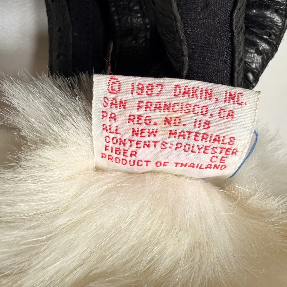 Vintage Dakin Mountain Goat Plush White Ram Stuffed Animal Realistic 10